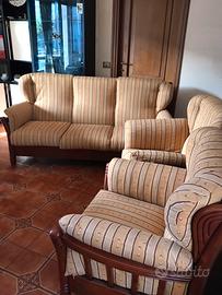 Divano con due poltrone rustico