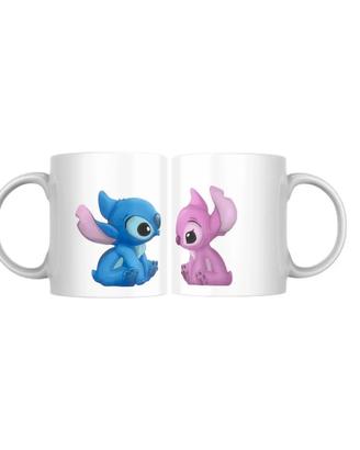 Coppia tazze di stitch innamorato