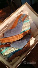 Apepazza espadrillas zeppa 12 cm blu n.37 scatola