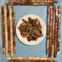 Ciottoli di fiume, rossi a due tagli , sfusi.