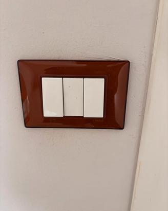 4 placche Vimar Plana a 3 moduli plastica lucida 