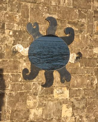 Specchio Artigianale con Cornice in Metallo