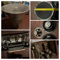 Lotto materiale audio ampli ricambi vintage