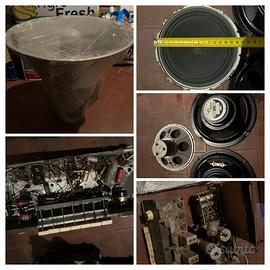 Lotto materiale audio ampli ricambi vintage