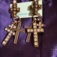 orecchini metallo bronzato punk antiallergici