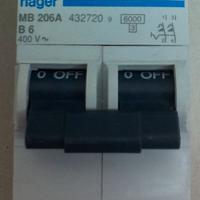 interruttore magnetotermico Hager MB206A  400V