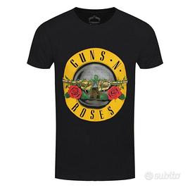 Guns n roses: t-shirt logo - Uomo Nero L (100% Cot