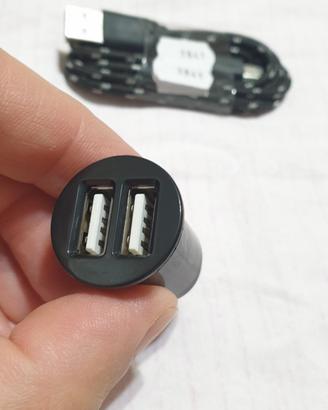 Adattatore presa corrente USB tipo A + cavo