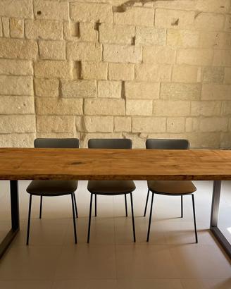 Tavolo in legno massello - stile industrial