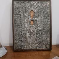 quadro antico icona con madonna