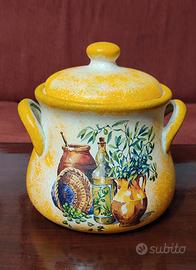 Pentola decorativa in ceramica artigianale 