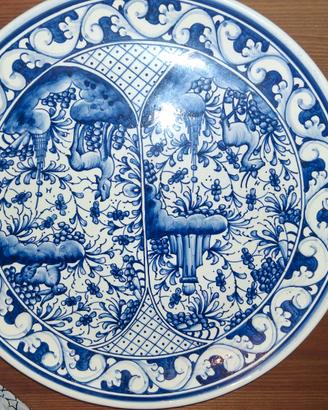 Piatto Decorativo in Ceramica Portoghese Dipinto a