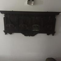 Attaccapanni appendiabiti antico legno ebano