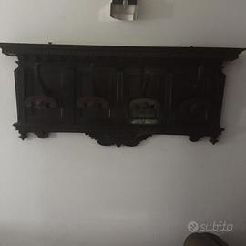 Attaccapanni appendiabiti antico legno ebano