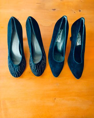 10€ al paio scarpe donna in velluto. n 38 o 39.