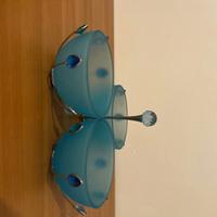 Swarovski ciotole di cristallo blu