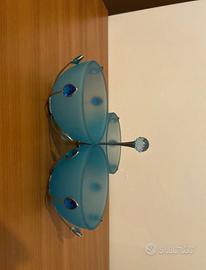 Swarovski ciotole di cristallo blu