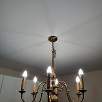 Lampadario in ottone inizio anni 30