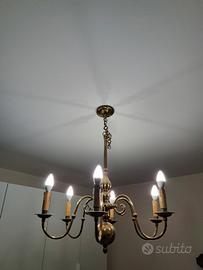 Lampadario in ottone inizio anni 30