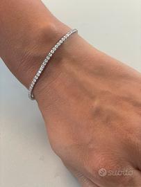 Bracciale tennis in argento 925 regolabile