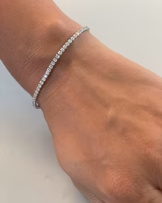 Bracciale tennis in argento 925 regolabile