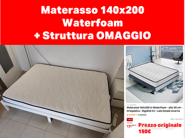 MATERASSO 140 X 200 Ortopedico + Struttura OMAGGIO