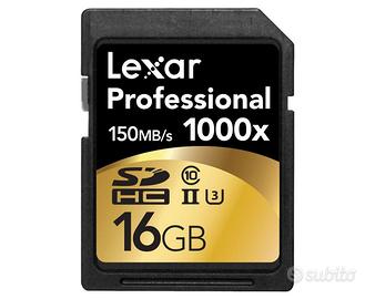 Kit 3 SD CARD LEXAR PROFESSIONALI 16GB E 32 GB