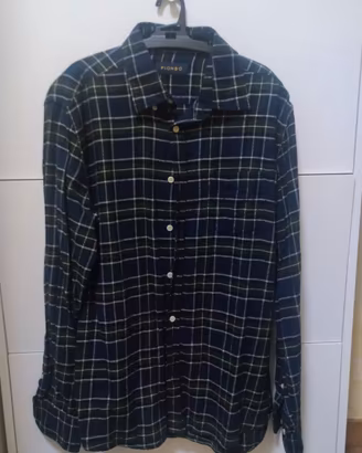 Camicia Uomo PIOMBO a quadri Blu/Verde – Taglia L