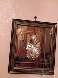 quadro a specchio con madonna argento 