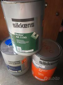 Vernici vari colori, solvente - stucco m.antirugg.