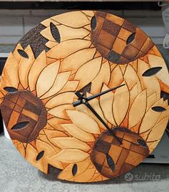 orologio parete legno 