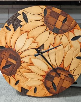 orologio parete legno 