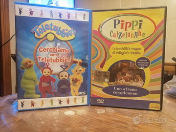 Teletubbies e Pippi Calzelunghe dvd originale
