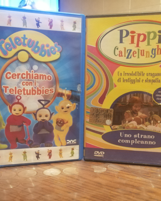 Teletubbies e Pippi Calzelunghe dvd originale