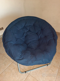 Poltrona tonda blu