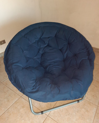 Poltrona tonda blu