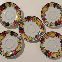 5 Piattini Mattutino Buitoni Vintage anni 90