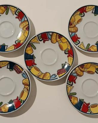 5 Piattini Mattutino Buitoni Vintage anni 90