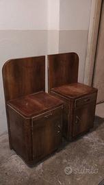Coppia di comodini vintage anni '50