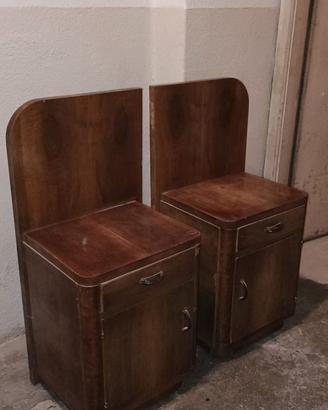 Coppia di comodini vintage anni '50