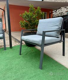 Set da giardino esterno antracite