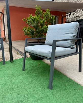 Set da giardino esterno antracite