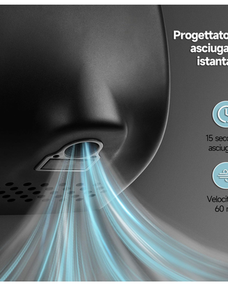 Asciugamani Elettrico ad Aria con Sensore Anydry