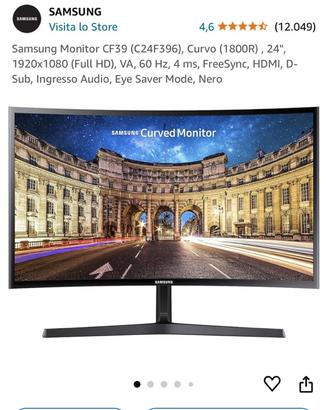 Monitor samsung curvo 24’’