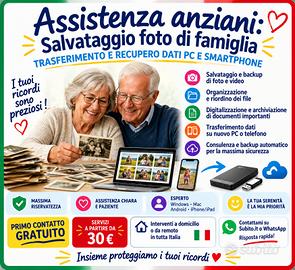 Salvataggio foto, trasferta dati PC e telefonino