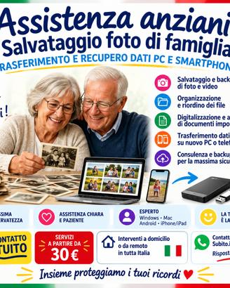 Salvataggio foto, trasferta dati PC e telefonino