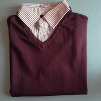 Maglioncino con collo a camicia