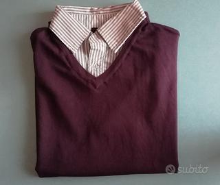 Maglioncino con collo a camicia