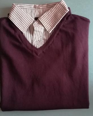 Maglioncino con collo a camicia