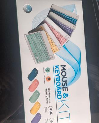 Tastiera e mouse Wireless Bluetooth Vari colori